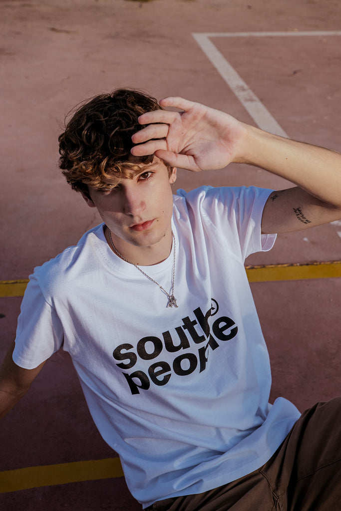 south people logo white t-shirt