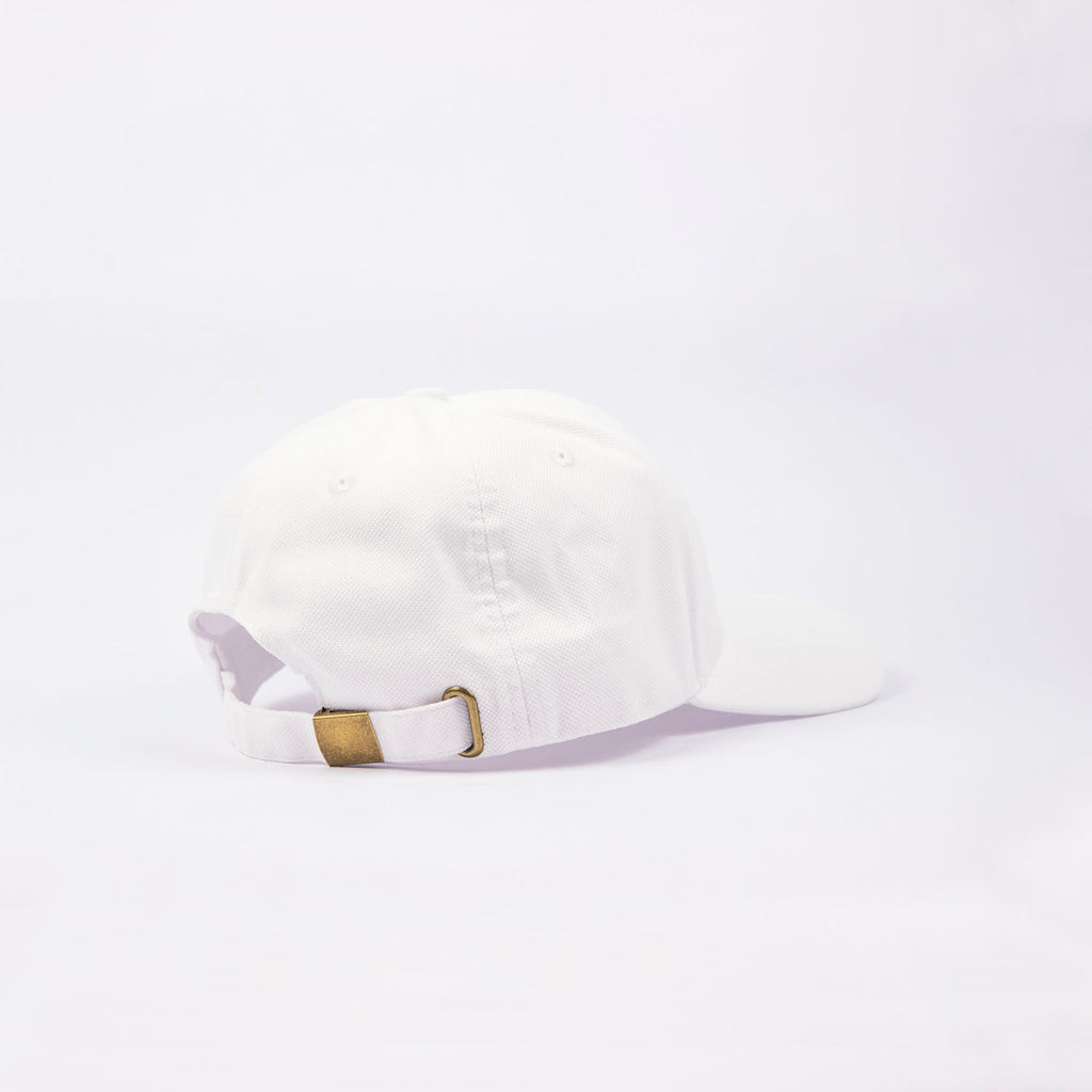 Trasera gorra color blanco logo south people